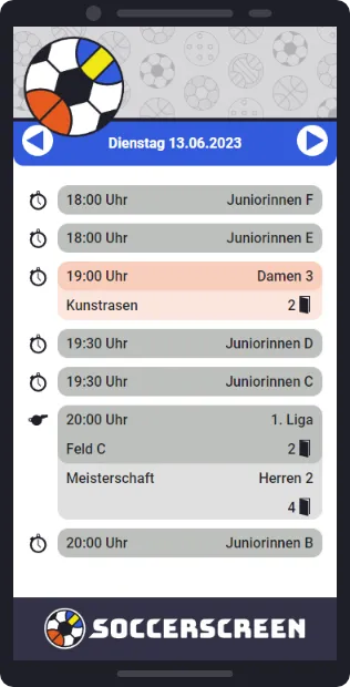 Soccerscreen Mobile Screen